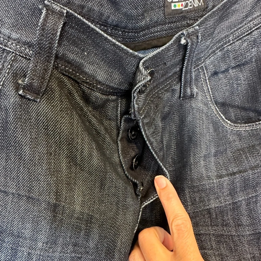 Semaforo Guido Dark Wash Button Fly Y2K Jersey Shore Streetwear Jeans